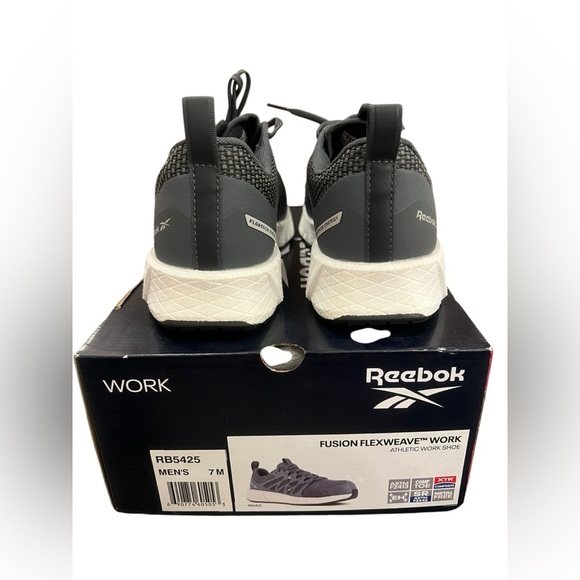 NIB Reebok Men’s Fusion Flexweave Comp Toe Industrial Shoes in Charcoal size 7 - Picture 6 of 9